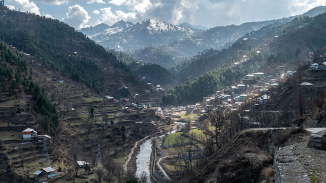 A mountainside village in Pakistan