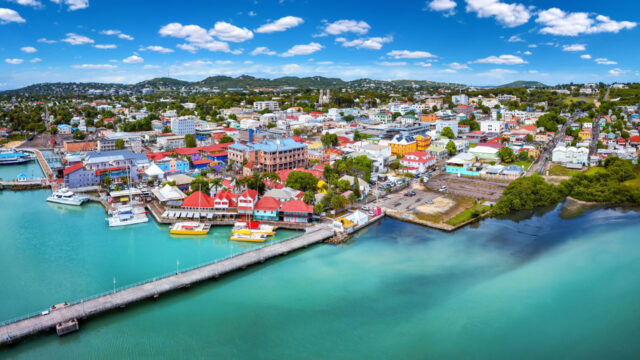 Aerial view of Barbuda Antigua