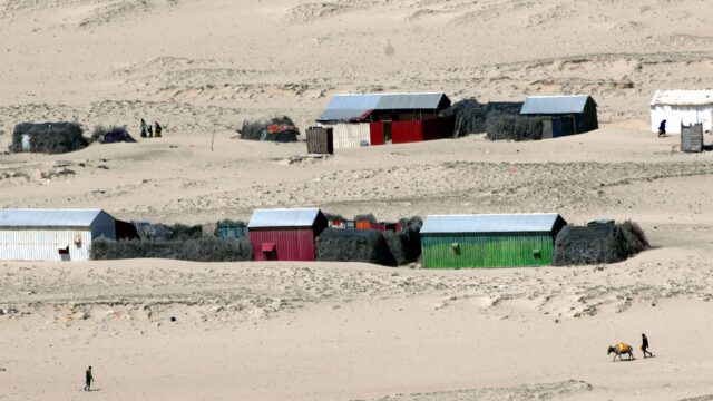A village in Somalia desert